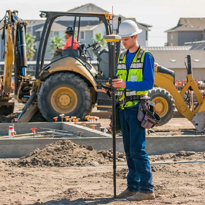 Fancyall Aluminum Telescopic GPS Rover Rod, 5FT/1.5M GPS Pole for