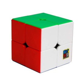 OJIN MoYu MoFang JiaoShi Meilong M Cube 2x2 Cube Classroom Meilong 2M 2x2x2 Smooth Puzzle Brain Teaser Cube Puzzle with a Cube Bag (2X2 Multicoloured)