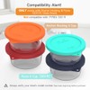 Sophico 4 Cup Round Silicone Storage Cover Lids Replacement for