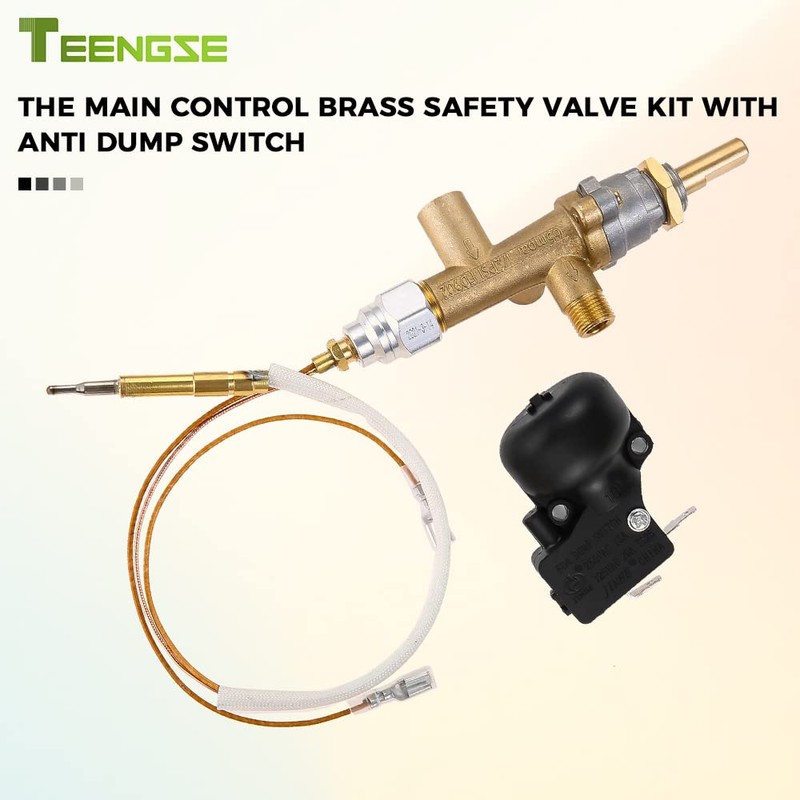 TEENGSE Fire Pit Control Safety Valve, Heater Safety Kit Replacement