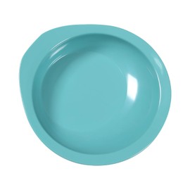 EZ Assistive Ehucon - Plato de cuchara adaptable con pared extra, tazón de melamina a prueba de derrames para ancianos/parkinson, productos antideslizantes para discapacitados para adultos (tazón de melamina)