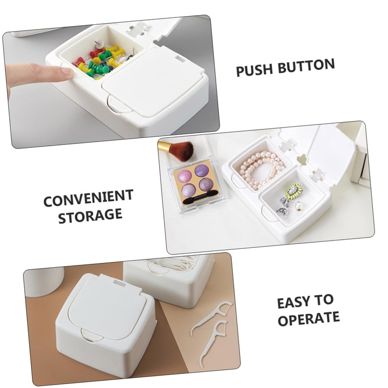 WOONEKY 3pcs Multi-function Desktop Storage Boxes for Home Organization Shape