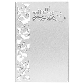 Ideen mit Herz Cutting template, in silent mourning, 9.4 cm x 14.4 cm, suitable for standard die cutting machines, stencil for designing greeting cards, inserts, mourning, condolence