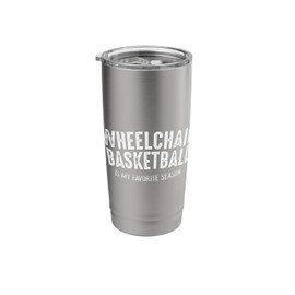 Wheelchair Basketball Favorite Season Vintage Stainless Steel Insulated Tumbler
