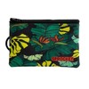 Mini Lightweight Pouch Wallet - Zippered w/Key Ring, Tropical, Mini