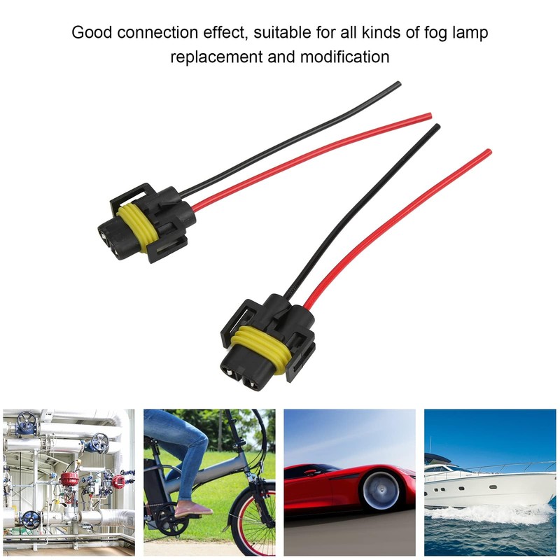 2pcs Fog Light Connector H11-1 Headlight Connector ABS Headlight Wiring