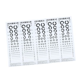 Ciieeo 5 Sheets C Type Wall Eye Chart Visual Examination Chart for Accurate Eye Testing at Home and Clinic Print with Standardized Design for Reliable Vision Measurement