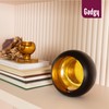 Gadgy Tea Light Holder Black Gold - Lantern Dining Table