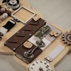Wooden Sensory Bear Shaped Learning Toddler Busy Board for Playroom,
