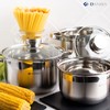 Daniks Standard Stainless Steel Stock Pot with Glass Lid |