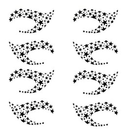 Nirbffo Black Star Temporary Eye Tattoos 5Pair