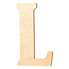UNFINISHEDWOODCO 18 in. Letter L, Unfinished Vintage Monogram Wood Letter. for Your DIY Decor Such as Door Hanger, Wall Decor, Alphabet for Birthday, Wedding (L)