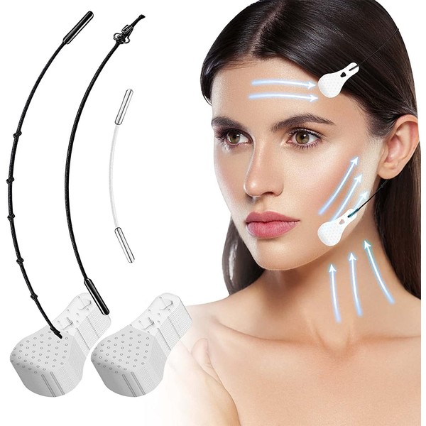 Moon & Back Parches con Adhesivo de estiramiento facial - Tensores faciales con efecto lifting, facetape adelgazante para eliminar las arrugas, parpado caído, papada y cuello