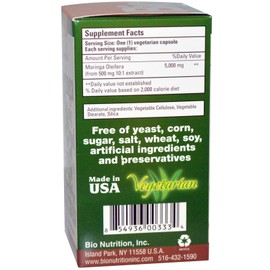 Bio Nutrition Bio Nutrition Moringa Oleifera Superfood Supplement 5000mg 90 Vegetarian Capsules | Nutrient Dense | High in Antioxidants | Includes Quercetin | Promotes Strong Digestive Health | Immune Boost