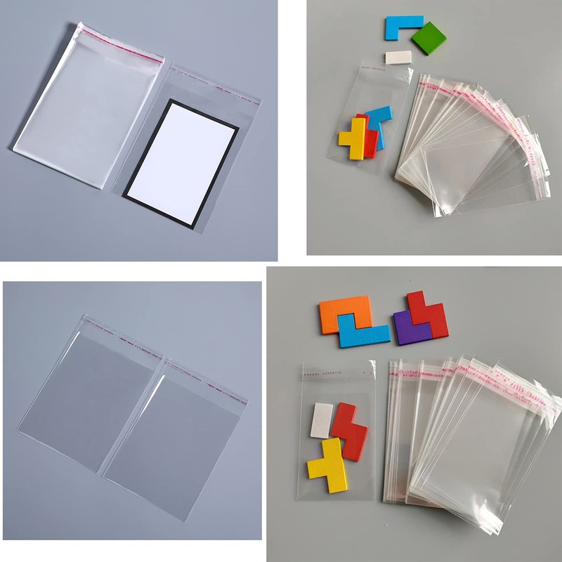 Self Sealing Cellophane Bags,5x7 Inch Cookie Bag,Clear Resealable Cellophane Bags