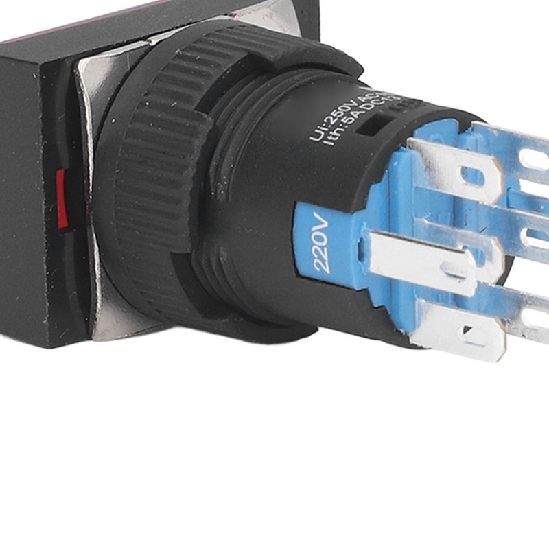 25Pcs Momentary Push Button Switch Self Locking Rectangle with Light