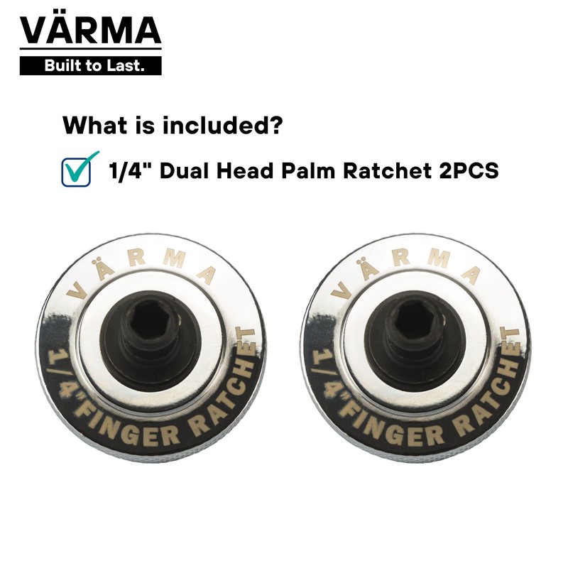 VÄRMA Dual-Drive Palm Ratchet Set (2Pcs) – Compact 1/4" Micro