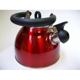2.5 Litre Whistling kettle - Red - Folding handle