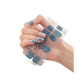 14Pcs Pink Galaxy Stars Glitter Spot Negative Space Nail Wrap Sticker Dq3 067 Nail Wraps Stickers Manicure Supplies for Women Nails Full Long Lasting Easy Apply and Remove