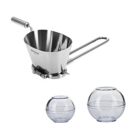 Westmark Herb Set, 3 Pieces, 1 Herb Mill Stainless Steel + 2 Keeping Balls, Diameter 7 cm + Diameter 9 cm, Stackable, BPA-Free, Stainless Steel/SAN