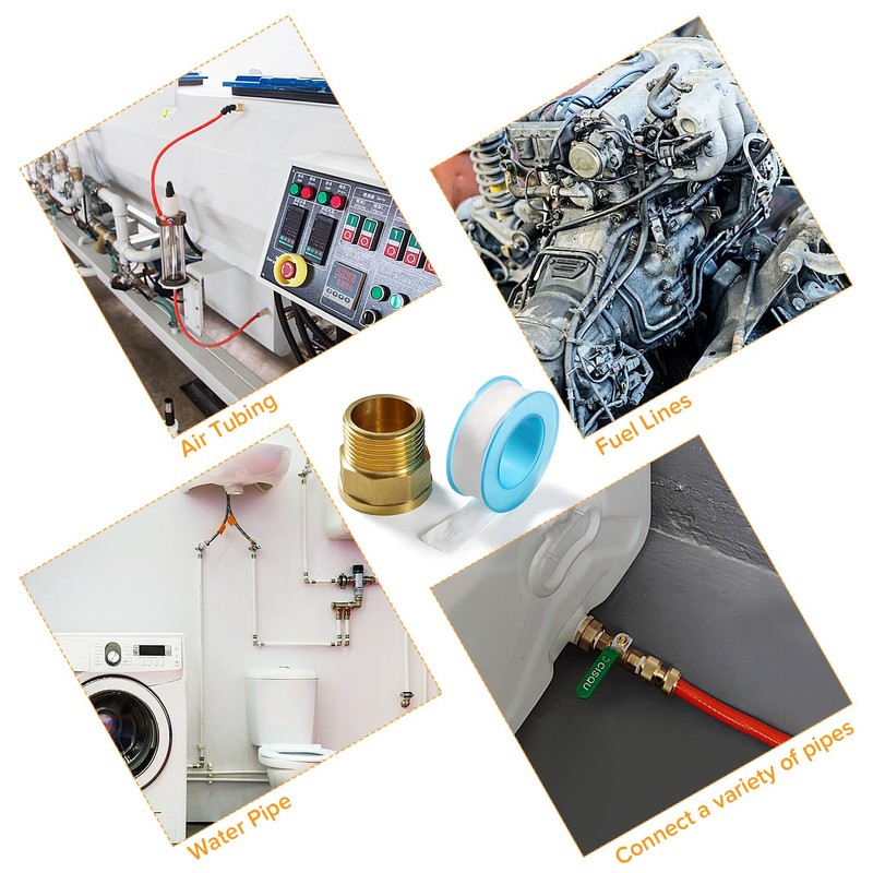 Lyeteung G1 Female Thread to G1 Male Thread Brass Octagonal