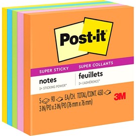 3M Post-it Notas Adhesivas Super Sticky Ultra 3x3in (Modelo 6546S)