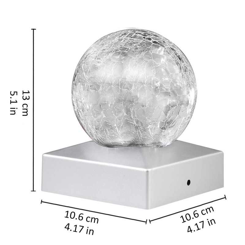 SUNNYPARK Solar Fence Post Cap Light, 4x4, Color Changing, Waterproof,