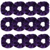 GUVASS 12 Pack Hair Scrunchies Purple Velvet Elastics Scrunchy Bobbles