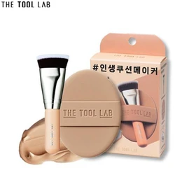 THE TOOL LAB Foundation Brush + Puff Set 2items, Type:Glow