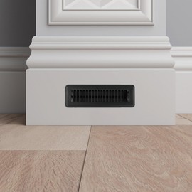 Sumnacon Floor Register 2 x 10 Inch Metal Floor Vents 3 Pack Floor Vent Covers with Adjustable Air Supply Lever, Rust Proof Vent Cover 2x10'',Decorative Vent Covers for Home Floor,Black