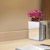 Pibeyer Mirrored Book Vase, Crush Diamond Flower vases for Bookshelf,