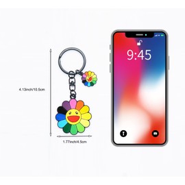 QIAQIAYU Smile KeyChain,Car KeyChain, KeyChains Keyrings For Women girl,Backpack/fashion Bag/Purse Charm