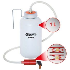 KS Tools 150.2305 Easy-Valve-Bleeder + collection bottle-assorted colors