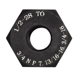 Steel Thread Adapter Convert 1/2-28 to 3/4 NPT, 13/16-16, 3/4-16