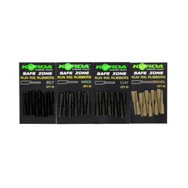 Korda Run Rig Rubbers - Weed, Anti-Tangle Carp Fishing Accessories, Buffer for Running Rigs, 10 Pack, Compatible with Size 8 Swivels and Safe Zone Leaders