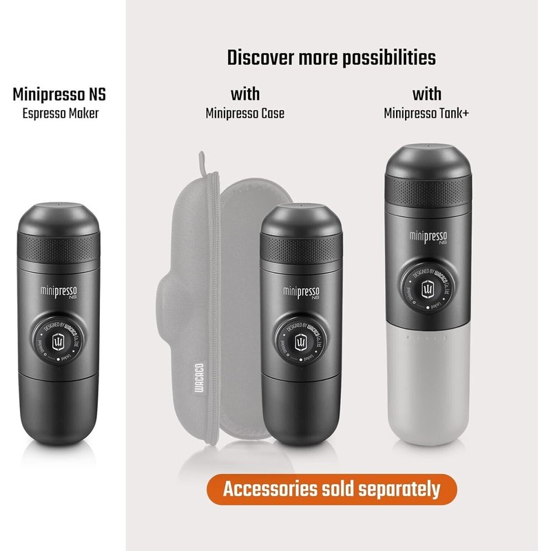 WACACO Minipresso NS Portable Espresso Machine Small Travel Manual Coffee