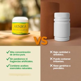 Pack Pomada Árnica Altamente Concentrada Crema Corporal Alivio Anti Calambres Musculares Articulaciones Efecto Analgésico Antiinflamatorio Textura