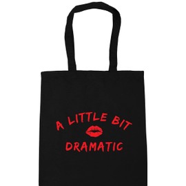 Hippowarehouse A Little Bit Dramatic Tote Shopping Gym Beach Bag 42cm x38cm, 10 litres