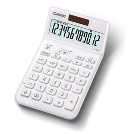 Casio JF-S200-WE-N Stylish Calculator, White, Just Type, 12 Digit