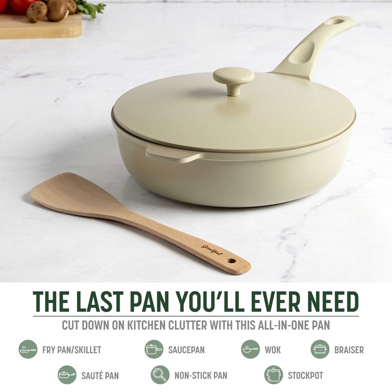 Goodful 11-Inch All-in-One Nonstick Multipurpose Pan, 4.4-Quart Capacity