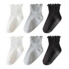ANYANIME 6 Pairs Toddler Ruffle Socks for Girls - Non