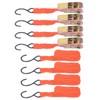 4Pcs Ratchet Tie Down Straps Motorcycle Car Buckle Set 15in