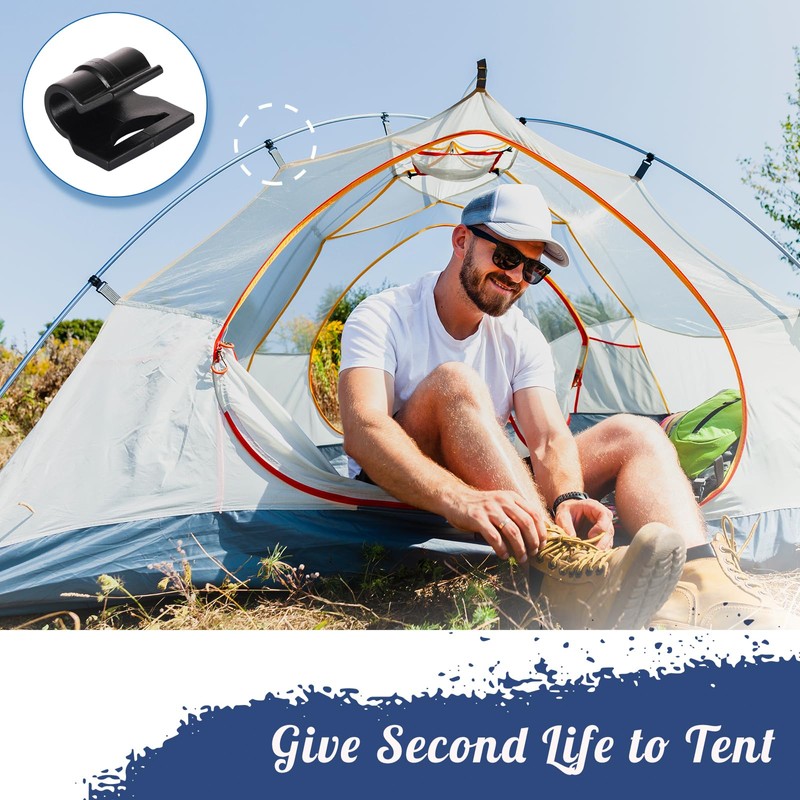 Tent Pole Clips, C Clips for Tent, Tent Pole Attachment