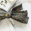 (2 types) Burnaby double loop tweed gold thread hairpin gold