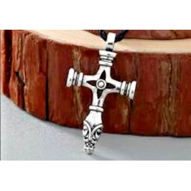 Fashion Jewelry Symbol Thors Hammer Celtic VIKING Cross Pendant on 925 Silver 24" Necklace men