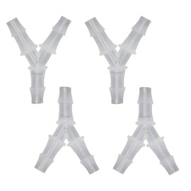 Horiznext plastic 3/16" Y shape 3 way barbed connector for air hose, water pipe. Food grade pp polypropylene barb fitting.