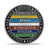 3D Thin Red Line Fire Rescue Challenge Coin EMS Police