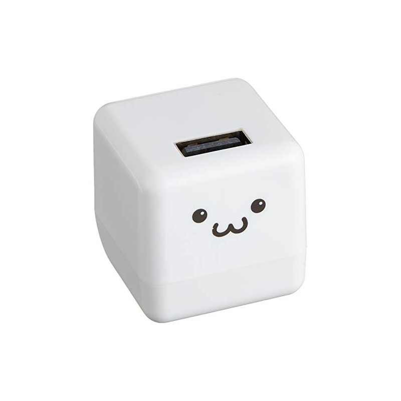 エレコム USB コンセント 充電器 9W USB-A×1 オーディオ機器用 キューブ型 ホワイトフェイス AVA-ACUBN003F1