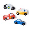 Melissa & Doug NEW Melissa & Doug Rescue Vehicles 4ct Children's Wooden Play Cars Set