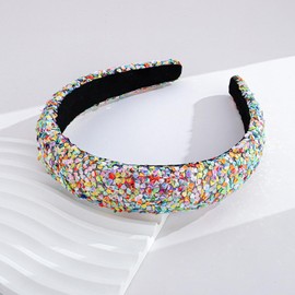 Glorig Headbands for Women Chic Rainbow Headband for Women Classic Sequin Sparkly Head band Mermaid Accessories Gift